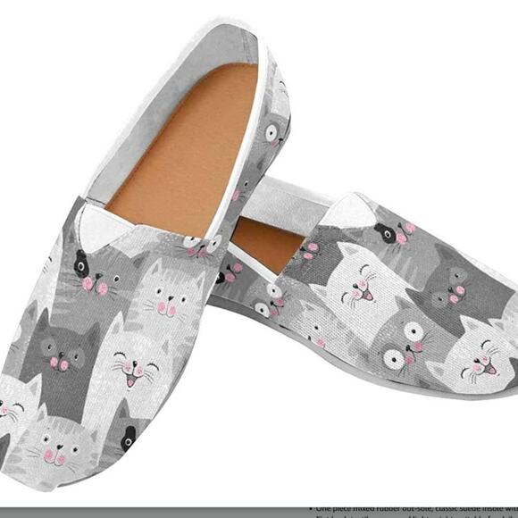 Interestprint Other - NEW InterestPrint Grey Cats Womens Comfortable Casual Flats 4.5